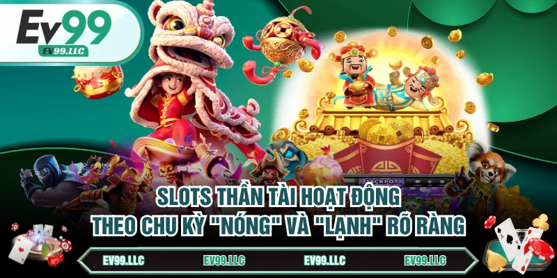 Nổ Hũ Thần Tài - Bí Kíp Săn Jackpot Khủng Từ Cao Thủ 3 Slots Thần Tài hoạt động theo chu kỳ "nóng" và "lạnh" rõ ràng
